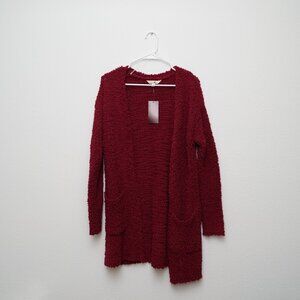 Linda Anderson CozyLux Chenille Open Front Cardigan Size Small